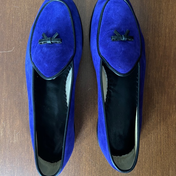 Elegant Blue Suede Loafers for Men - Picture 1 of 6